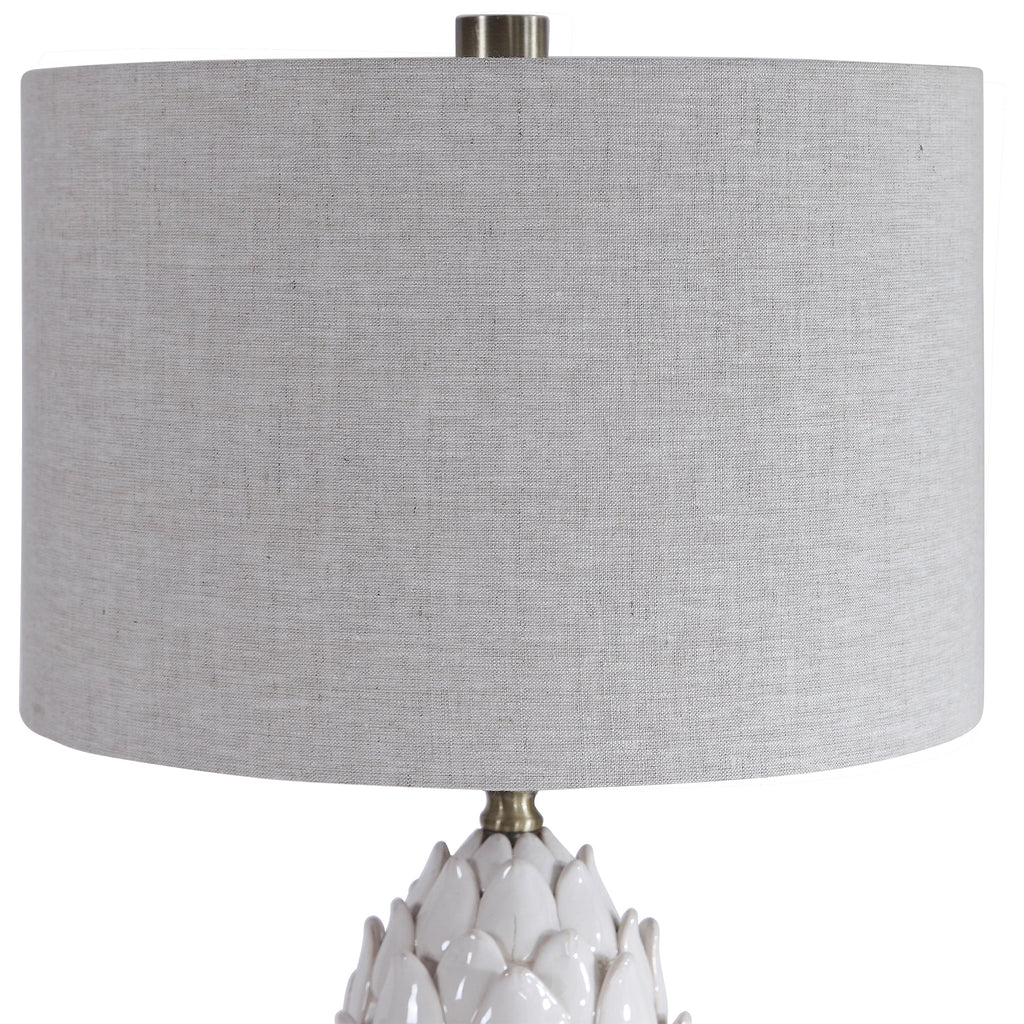 White Artichoke Table Lamp