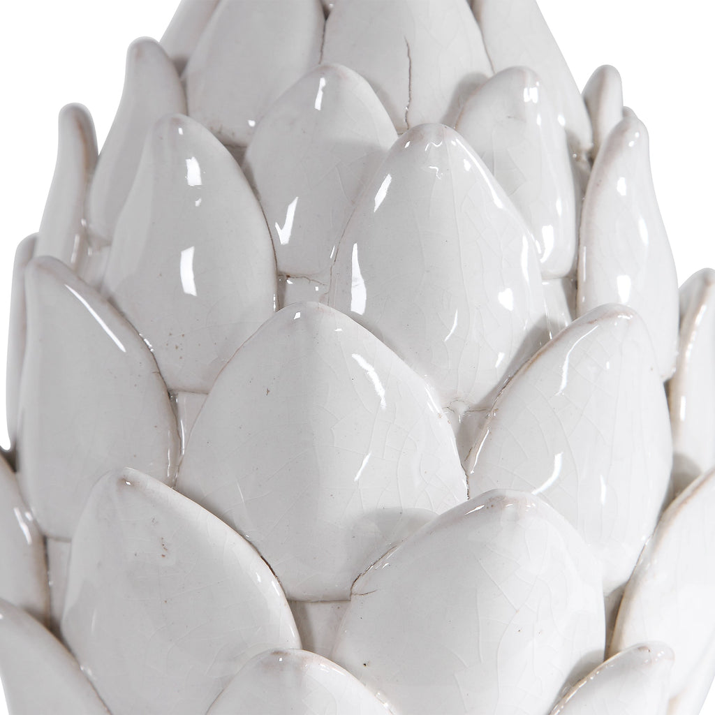 White Artichoke Table Lamp