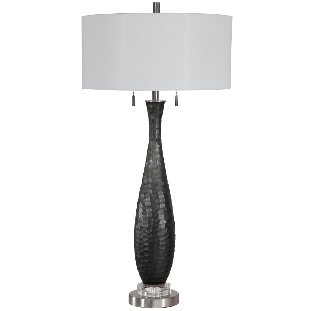 Jothan Frosted Black Table Lamp