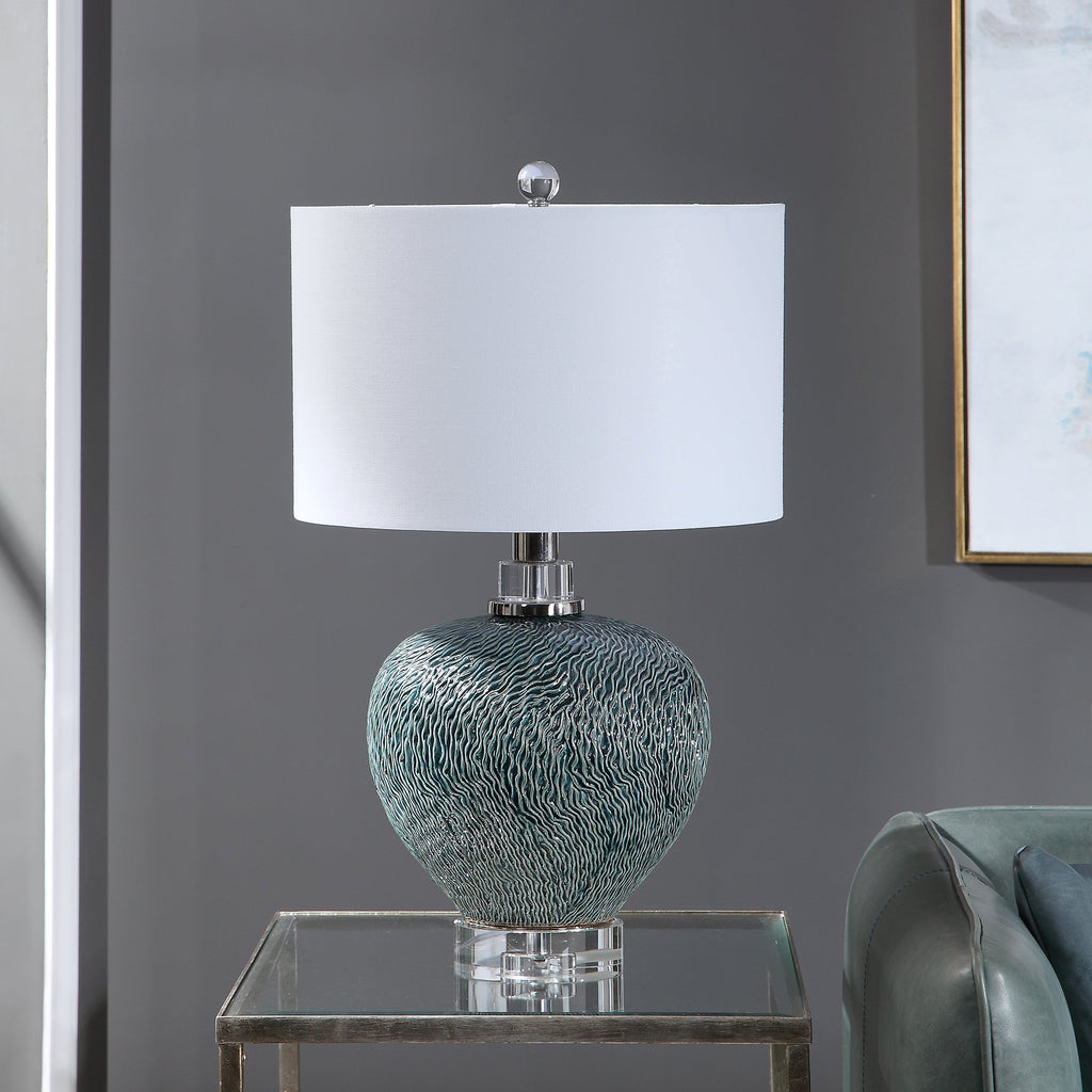 Almera Dark Teal Table Lamp