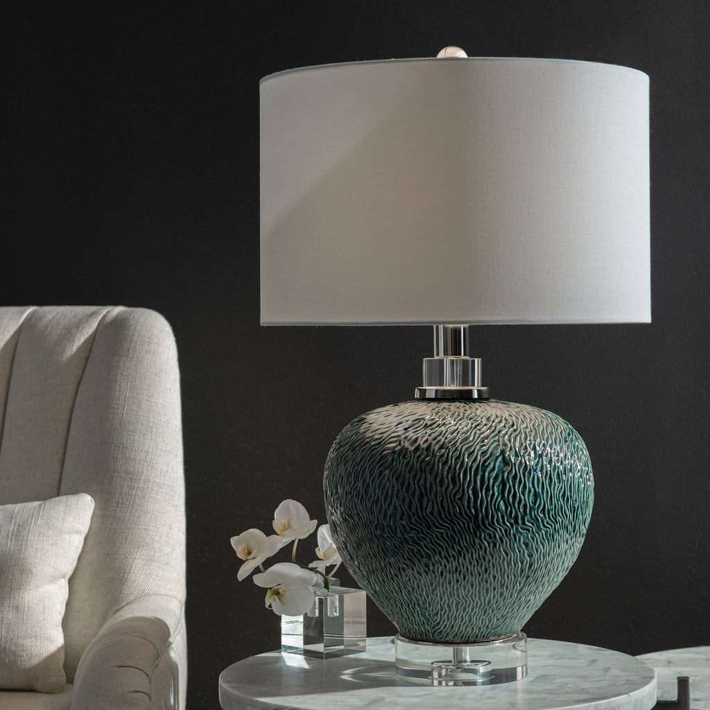 Almera Dark Teal Table Lamp