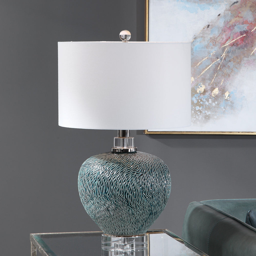 Almera Dark Teal Table Lamp