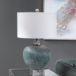 Almera Dark Teal Table Lamp