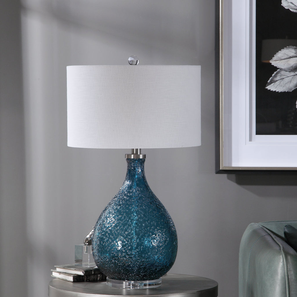 Eline Blue Glass Table Lamp