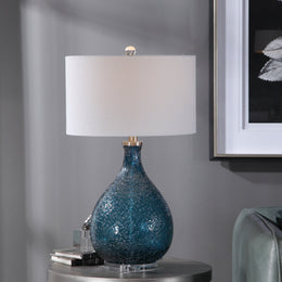 Eline Blue Glass Table Lamp