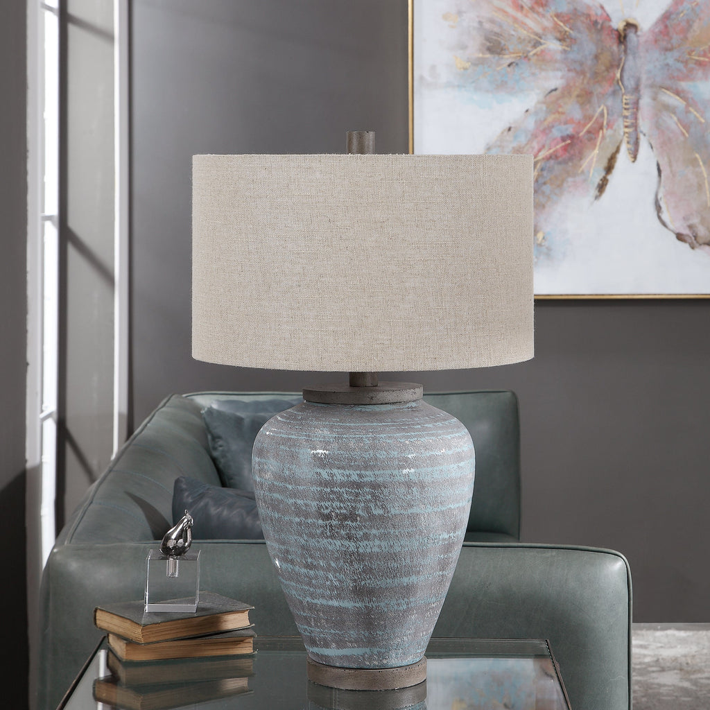 Pelia Light Aqua Table Lamp