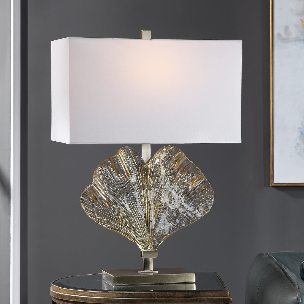 Anara Glass Leaf Table Lamp