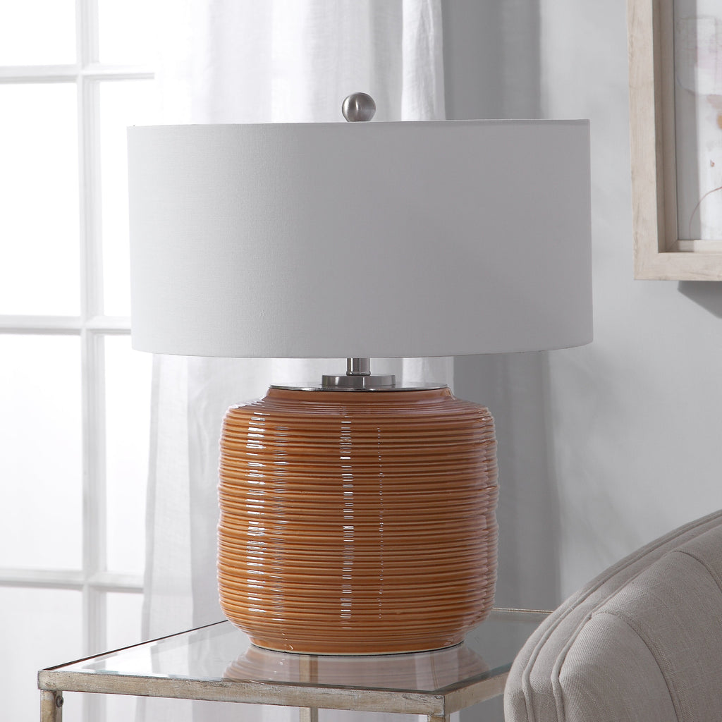 Solene Orange Table Lamp