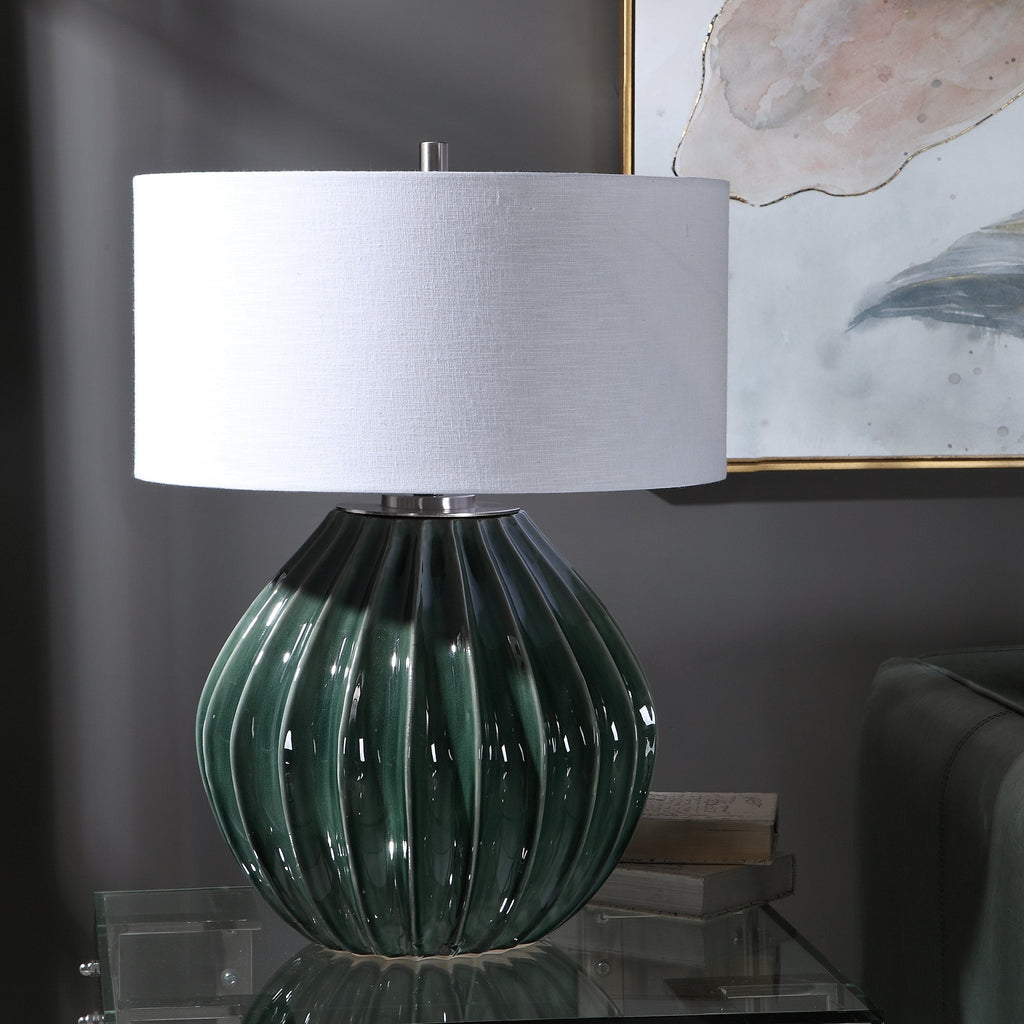 Rhonwen Green Table Lamp