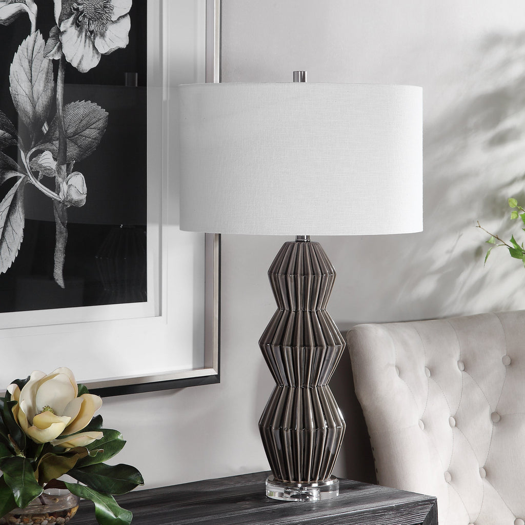 Maxime Smokey Gray Table Lamp