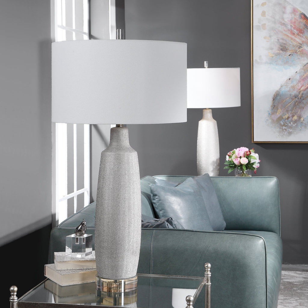 Kathleen Metallic Silver Table Lamp