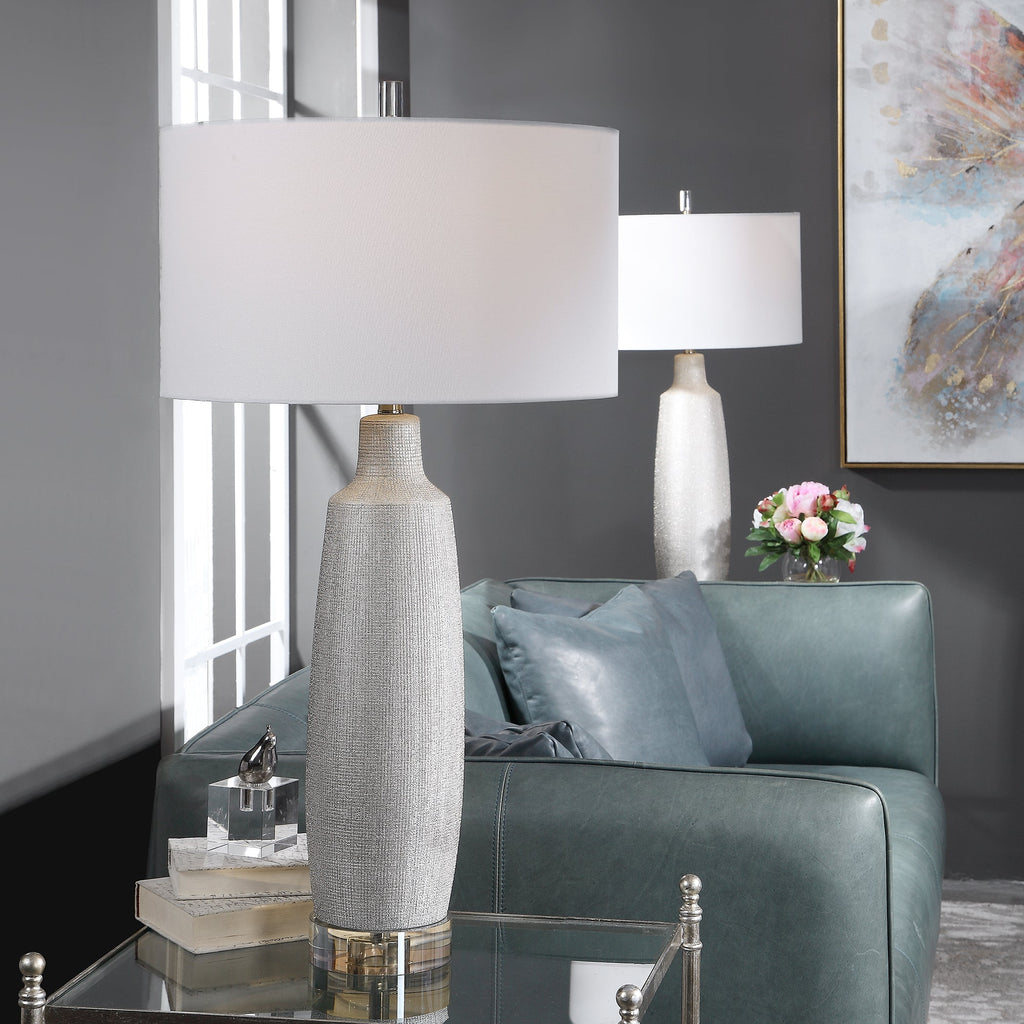 Kathleen Metallic Silver Table Lamp