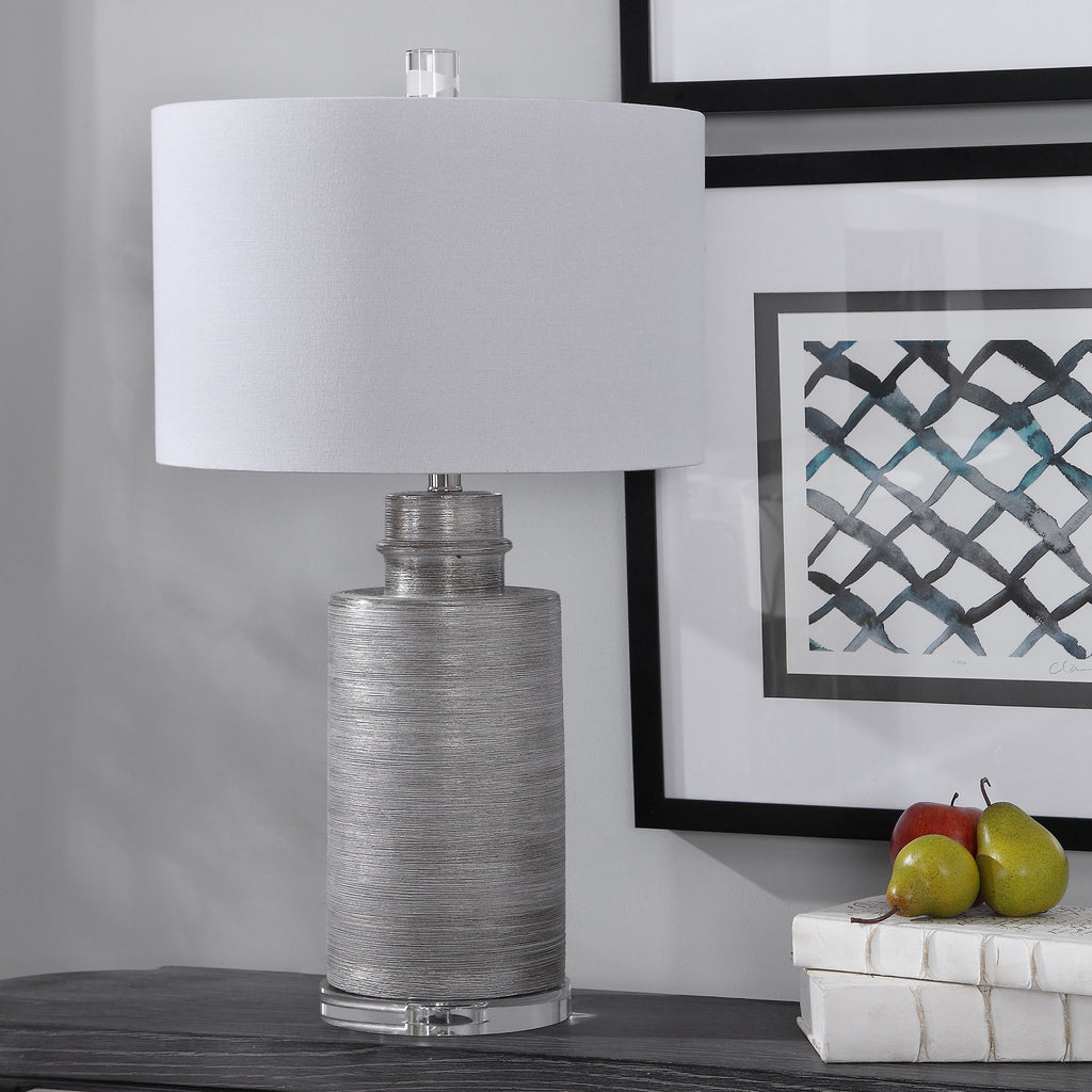 Anitra Metallic Silver Table Lamp