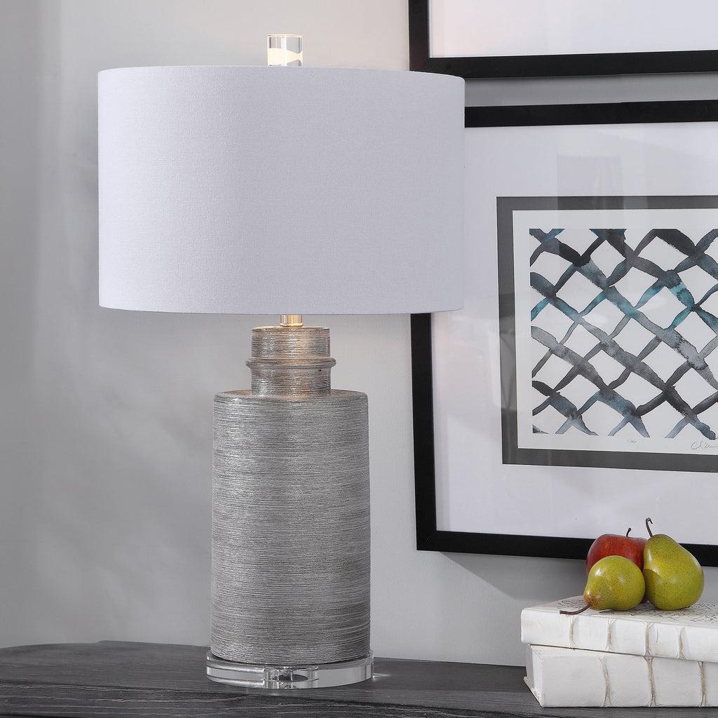 Anitra Metallic Silver Table Lamp