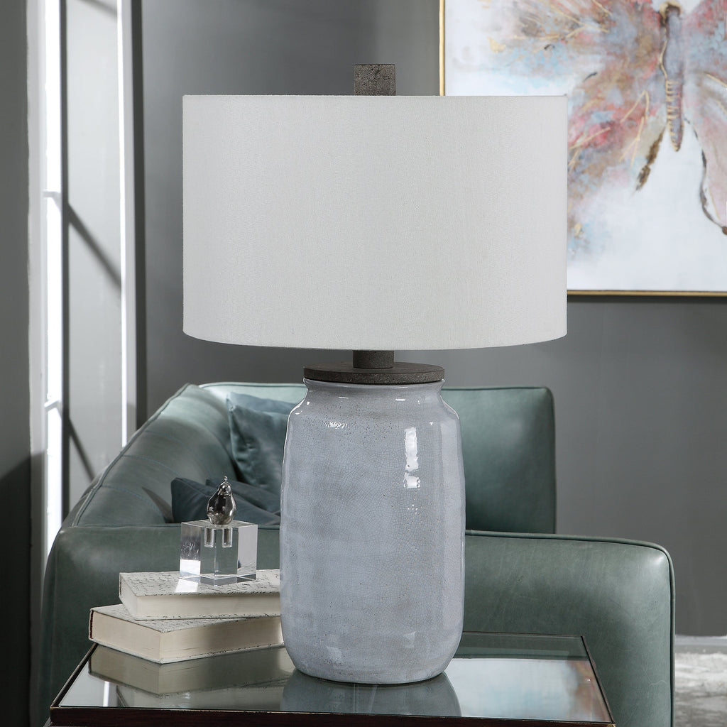 Dimitri Light Blue Table Lamp