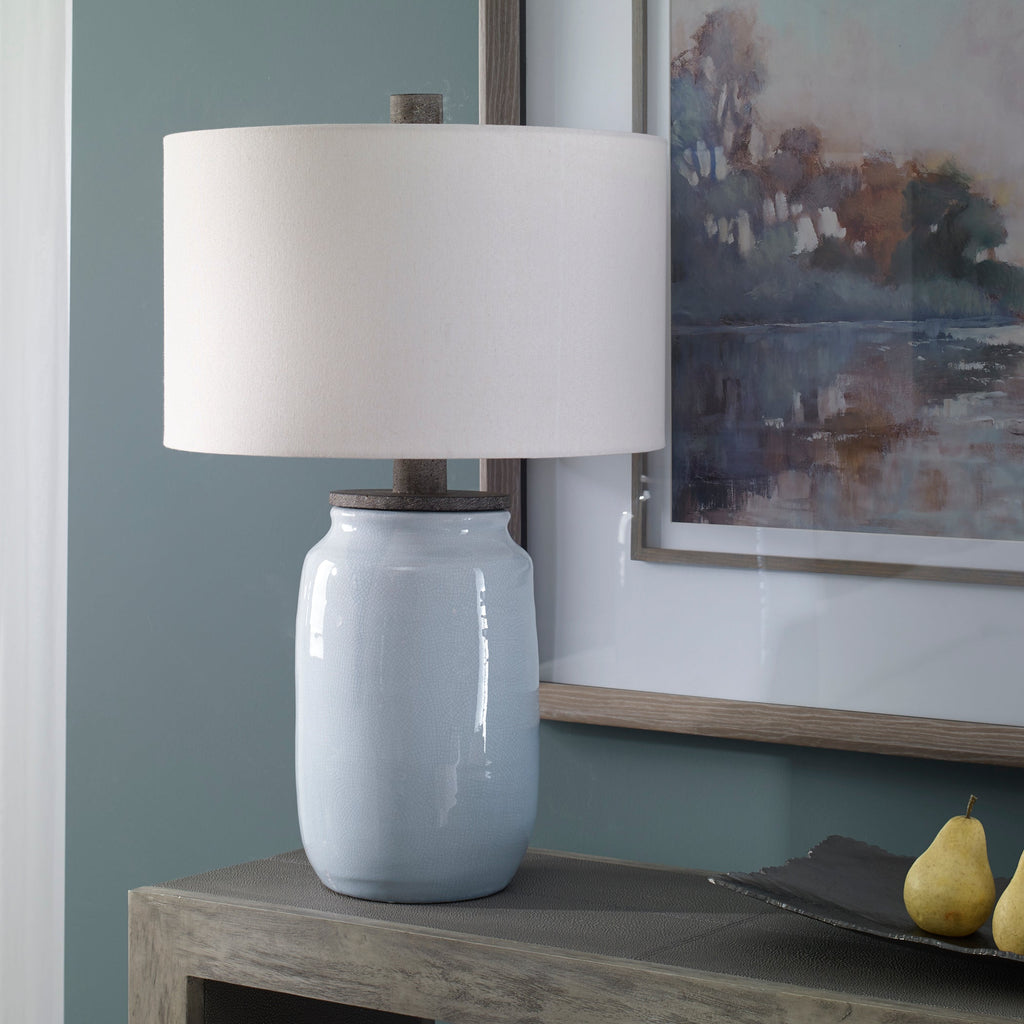 Dimitri Light Blue Table Lamp