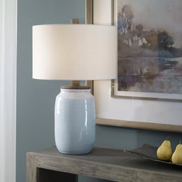 Dimitri Light Blue Table Lamp