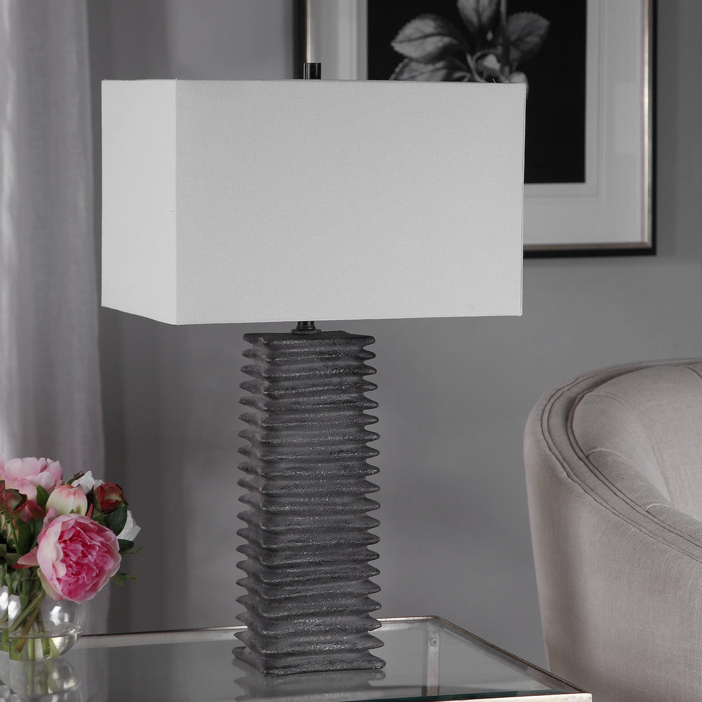 Sanderson Metallic Charcoal Table Lamp