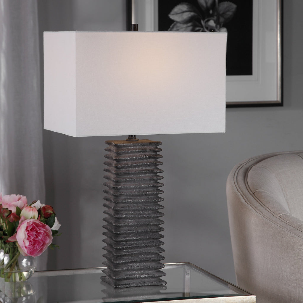 Sanderson Metallic Charcoal Table Lamp