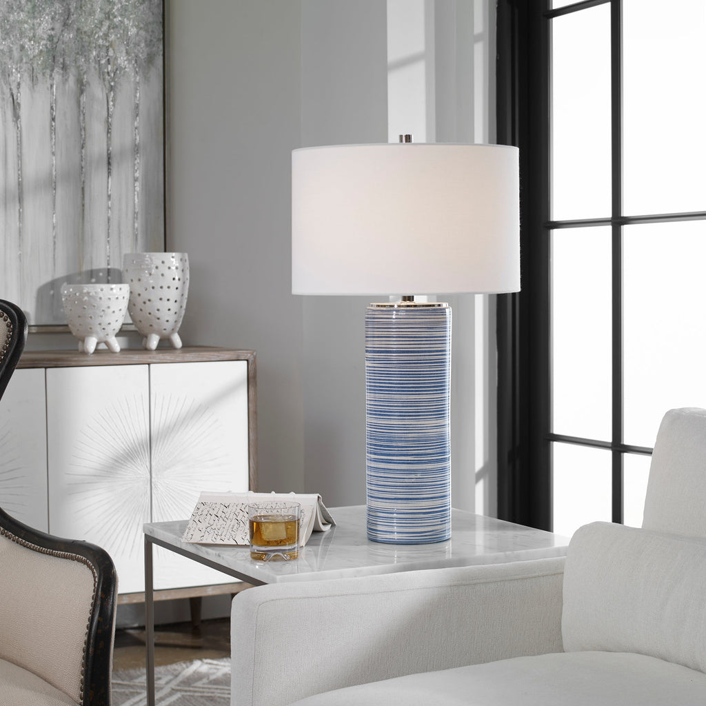 Montauk Striped Table Lamp