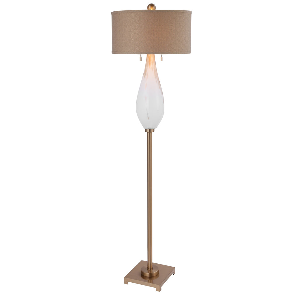 Cardoni White Glass Floor Lamp