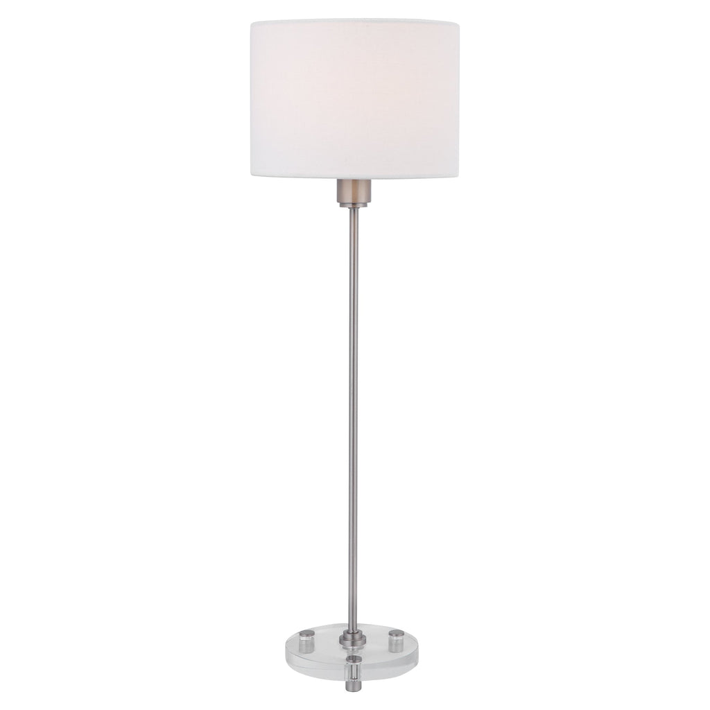 Wick Nickel Buffet Lamp