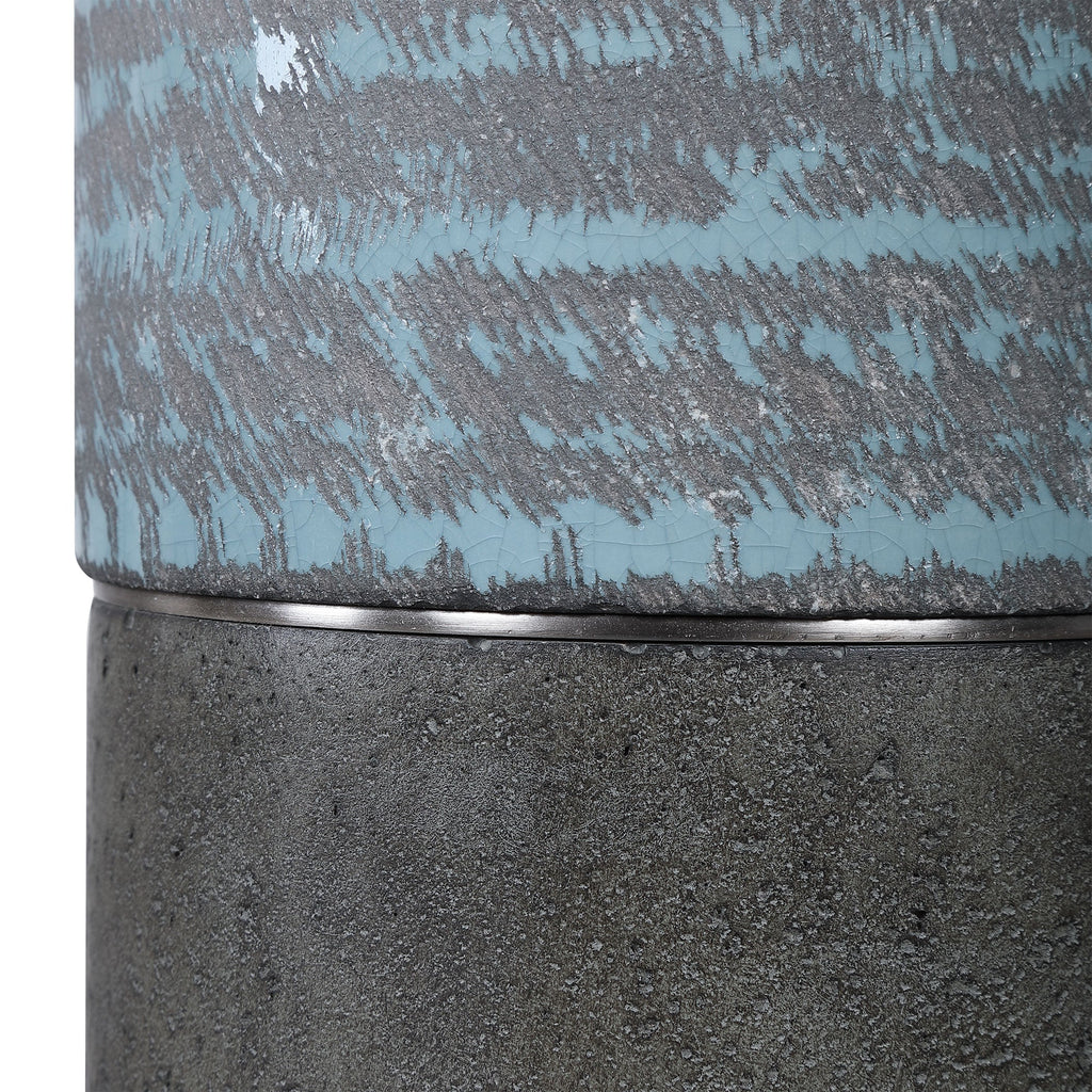 Prova Gray Textured Table Lamp