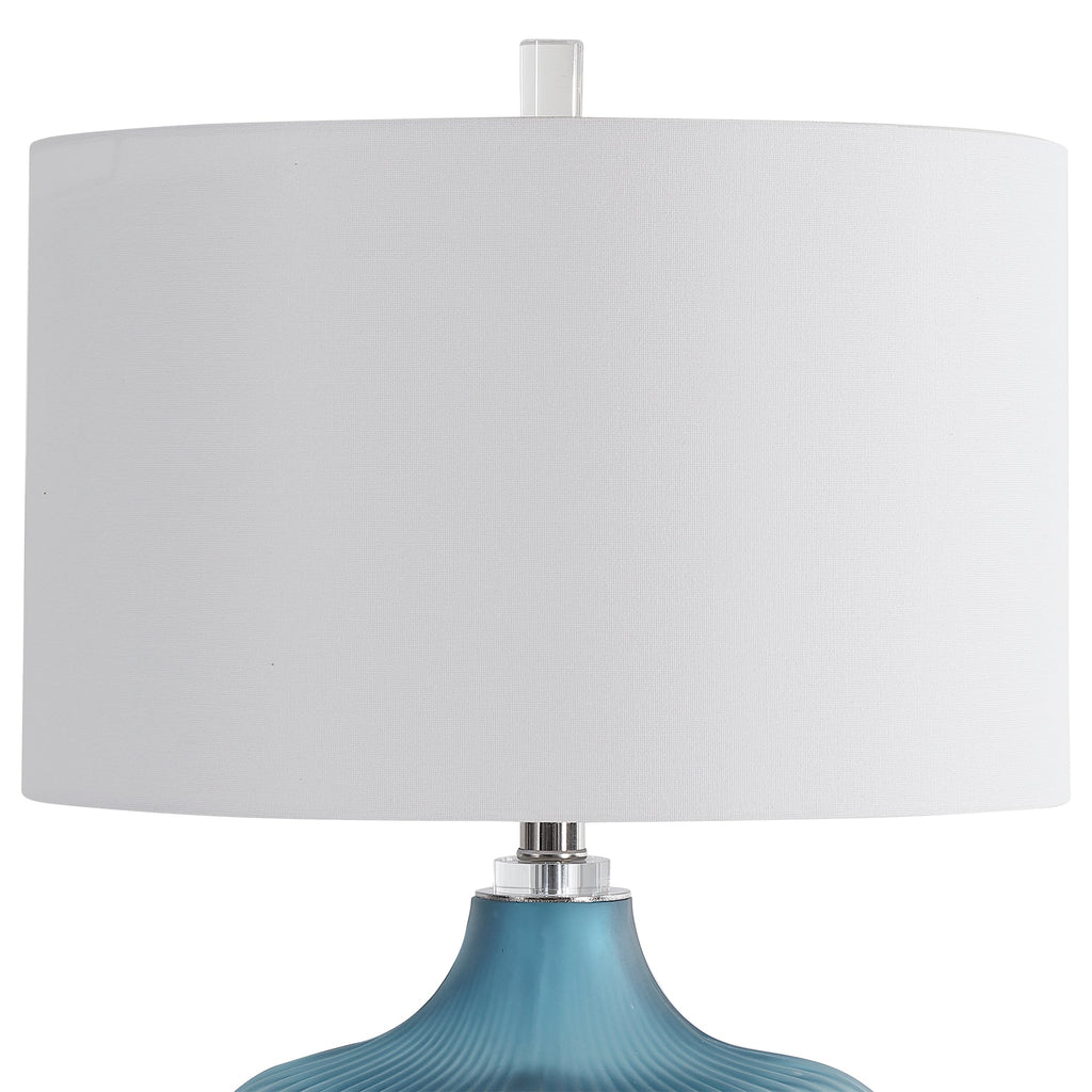 Marjorie Frosted Turquoise Table Lamp