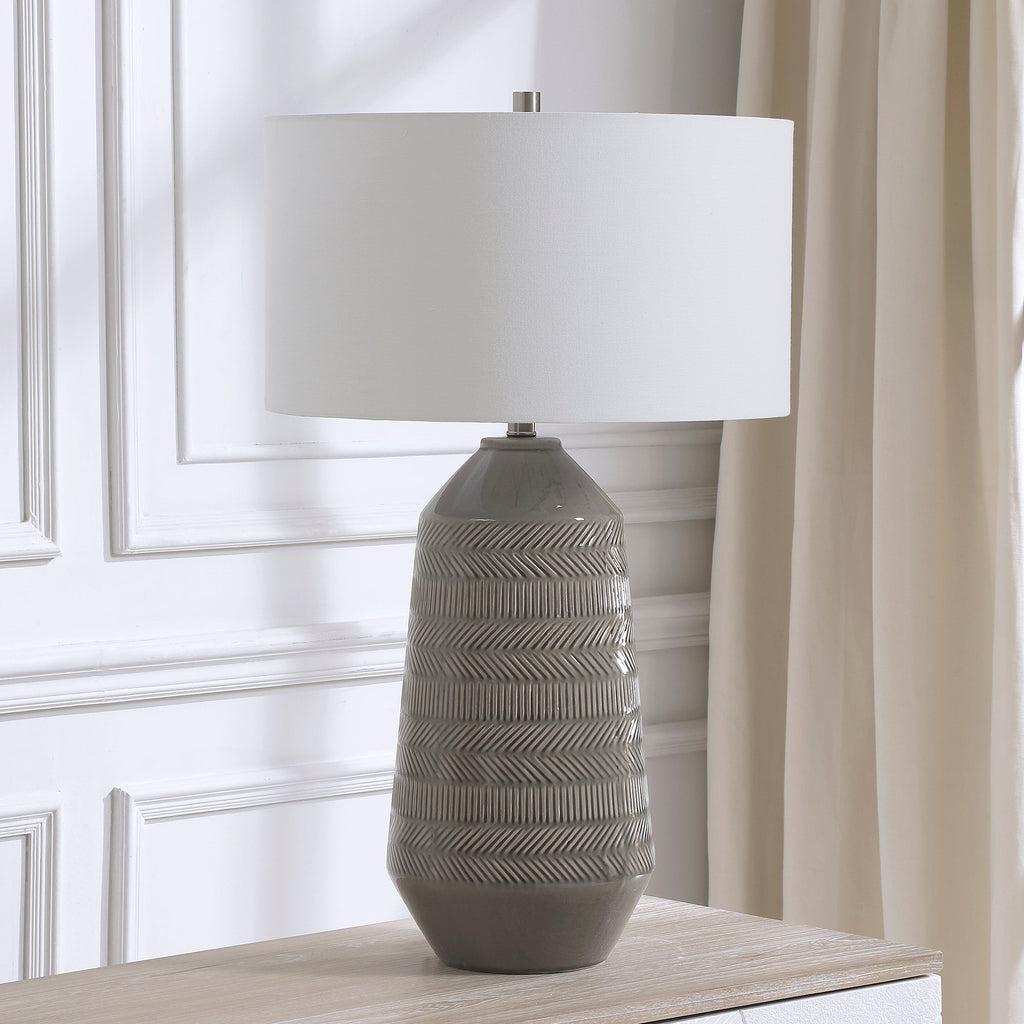 Rewind Gray Table Lamp