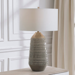 Rewind Gray Table Lamp