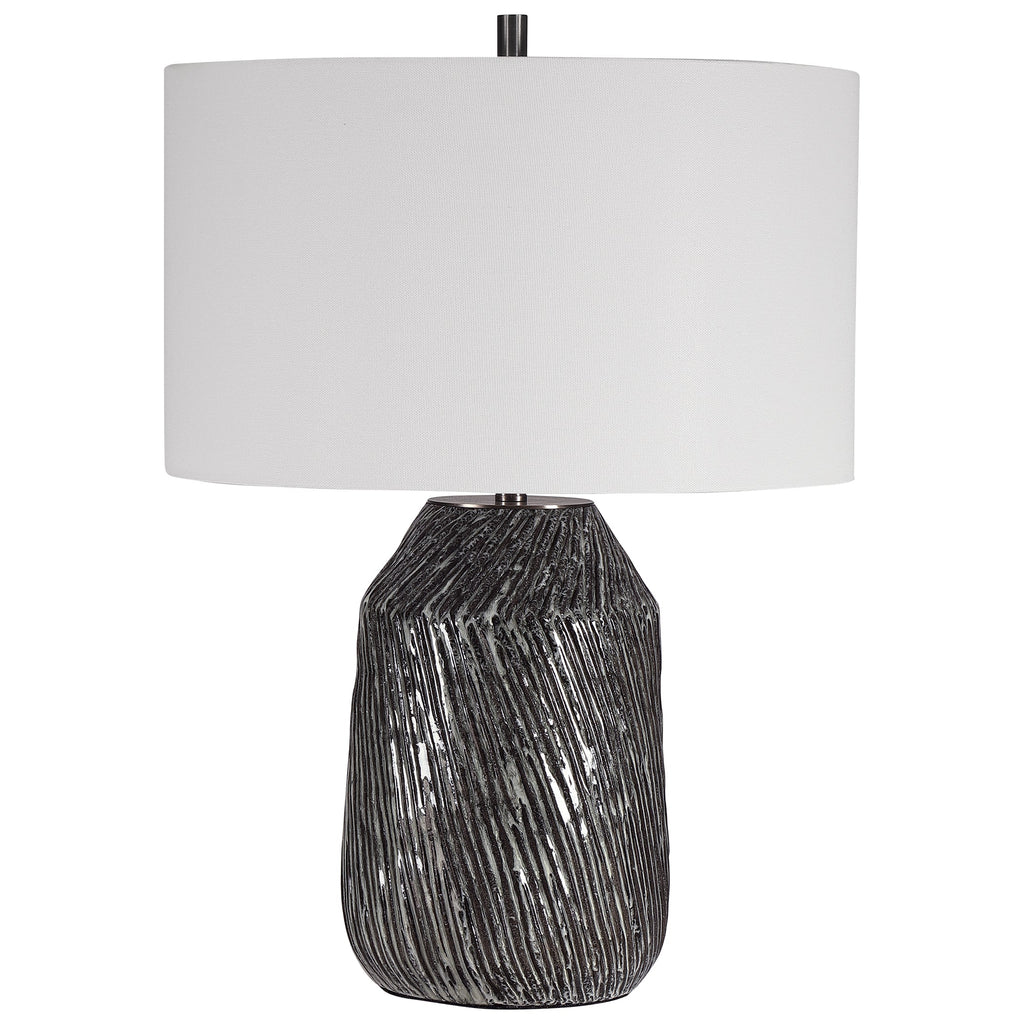 Malaya Graphic Black Table Lamp