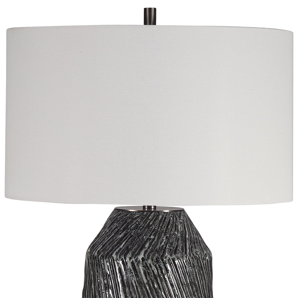 Malaya Graphic Black Table Lamp