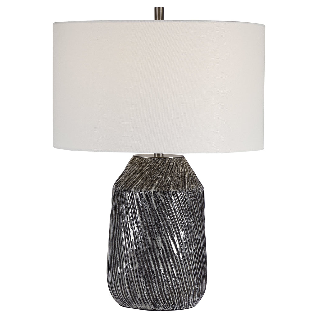 Malaya Graphic Black Table Lamp