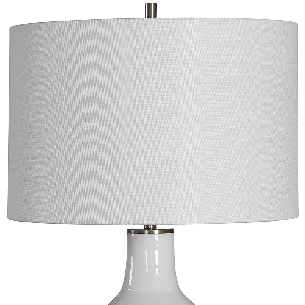 Dakota White Crackle Table Lamp