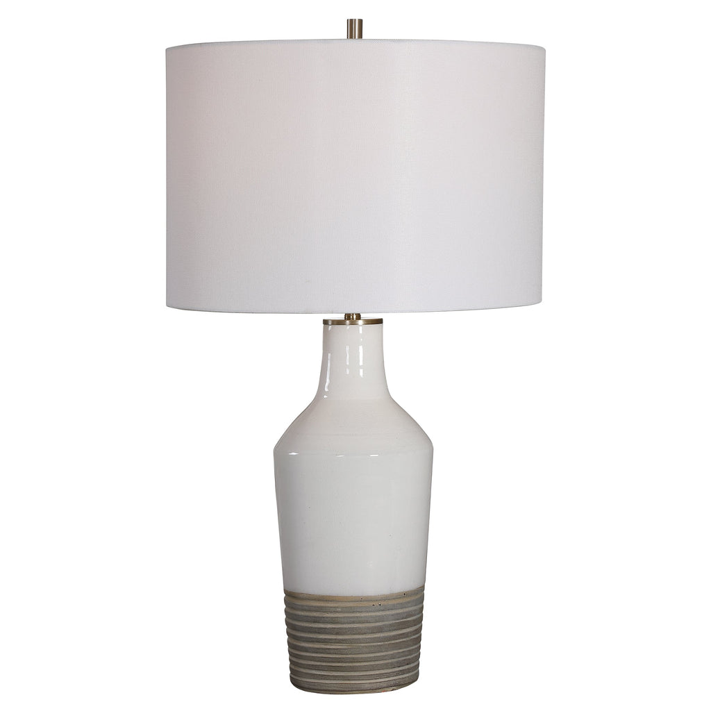 Dakota White Crackle Table Lamp