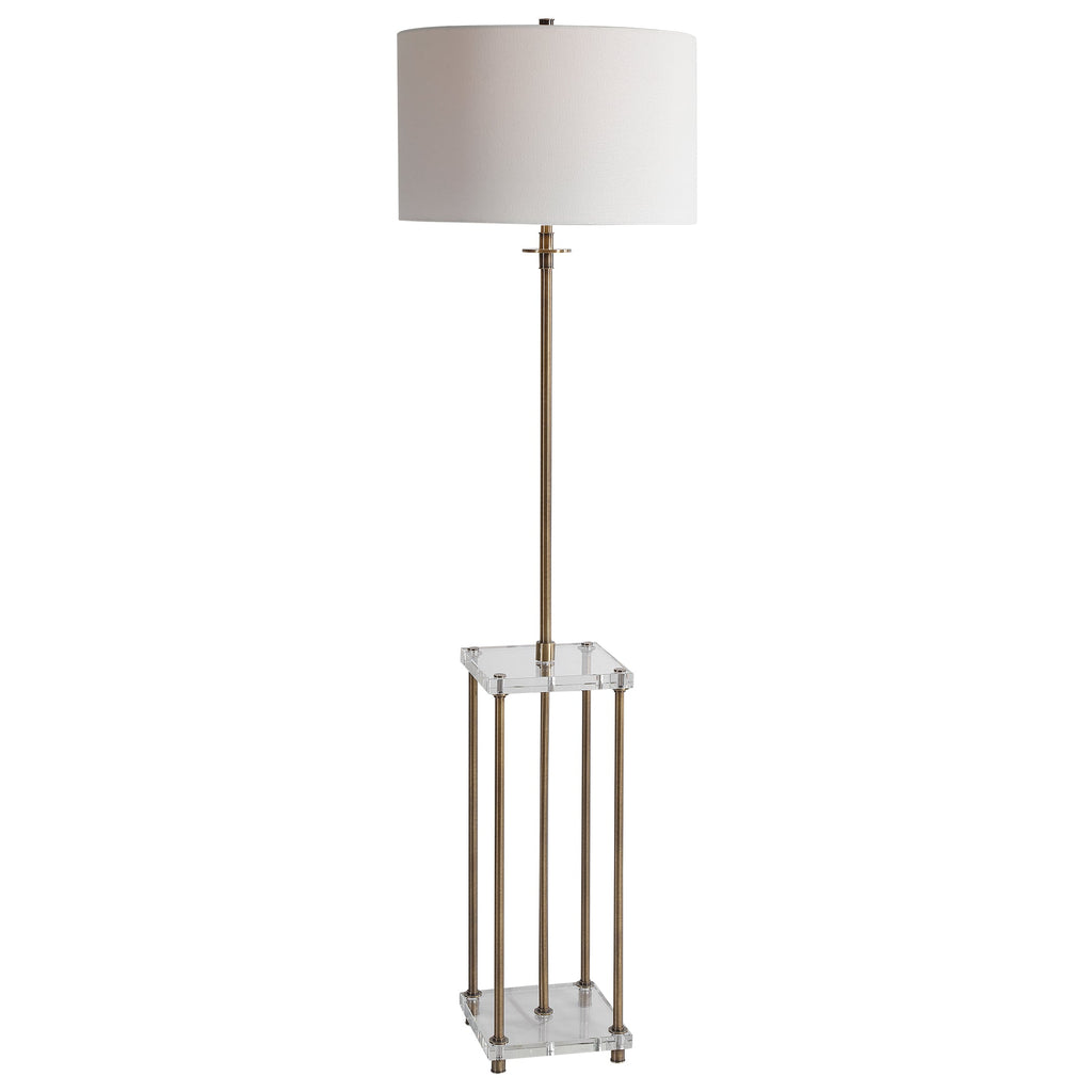 Palladian Antique Brass Floor Lamp