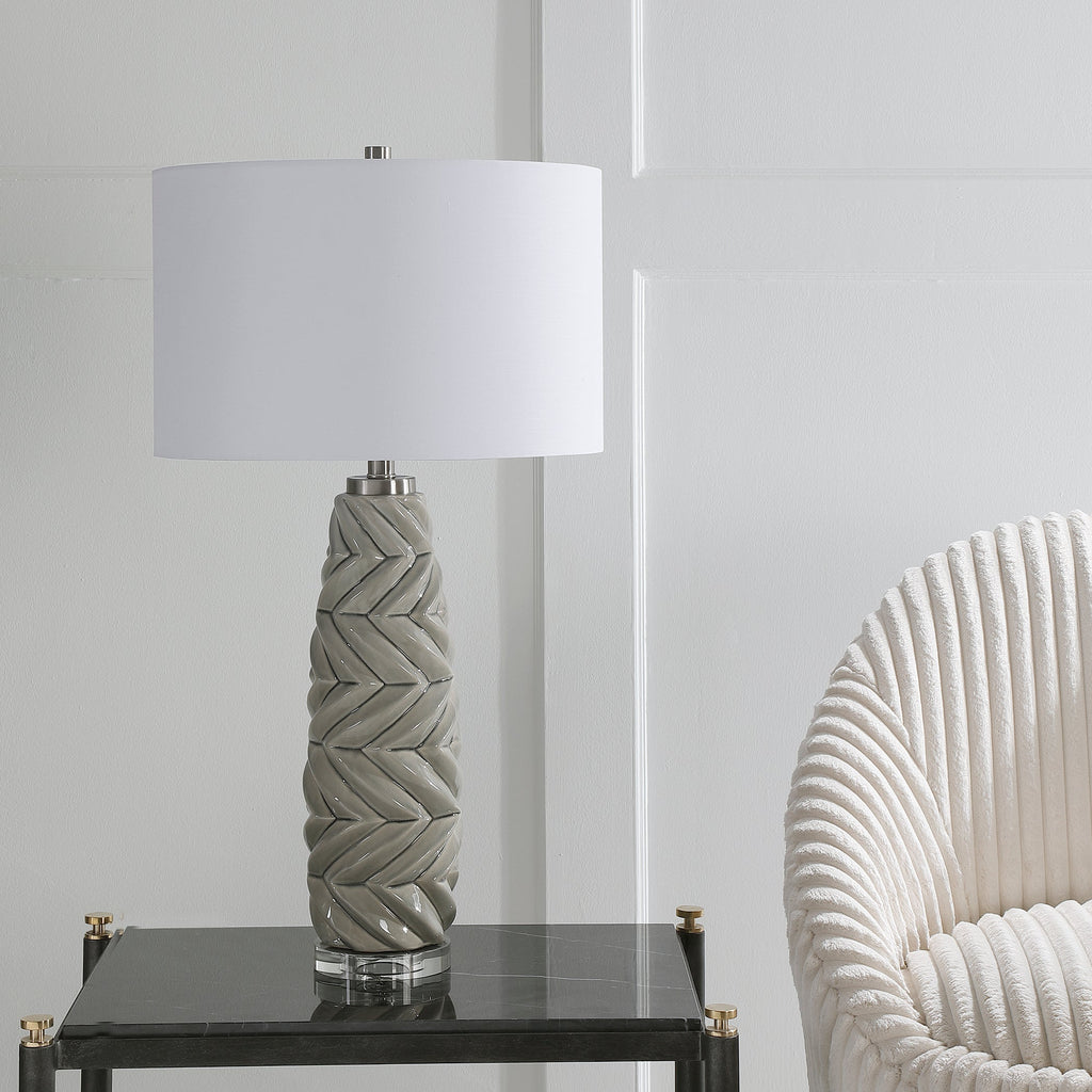 Kari Light Gray Table Lamp