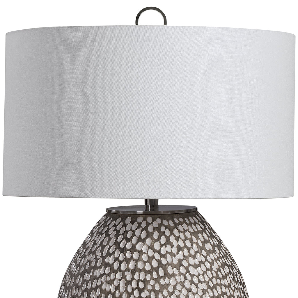 Cyprien Gray White Table Lamp