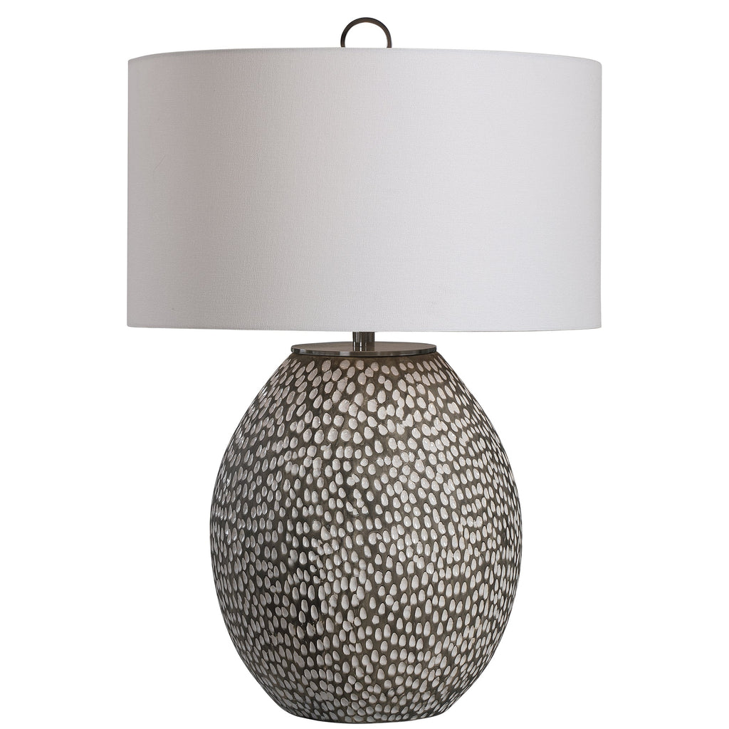 Cyprien Gray White Table Lamp