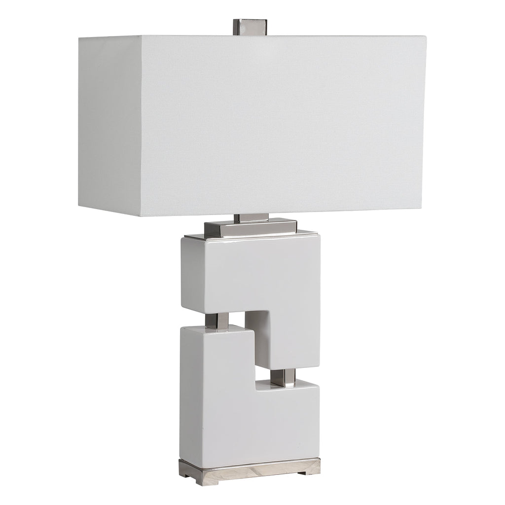 Tetris White Table Lamp