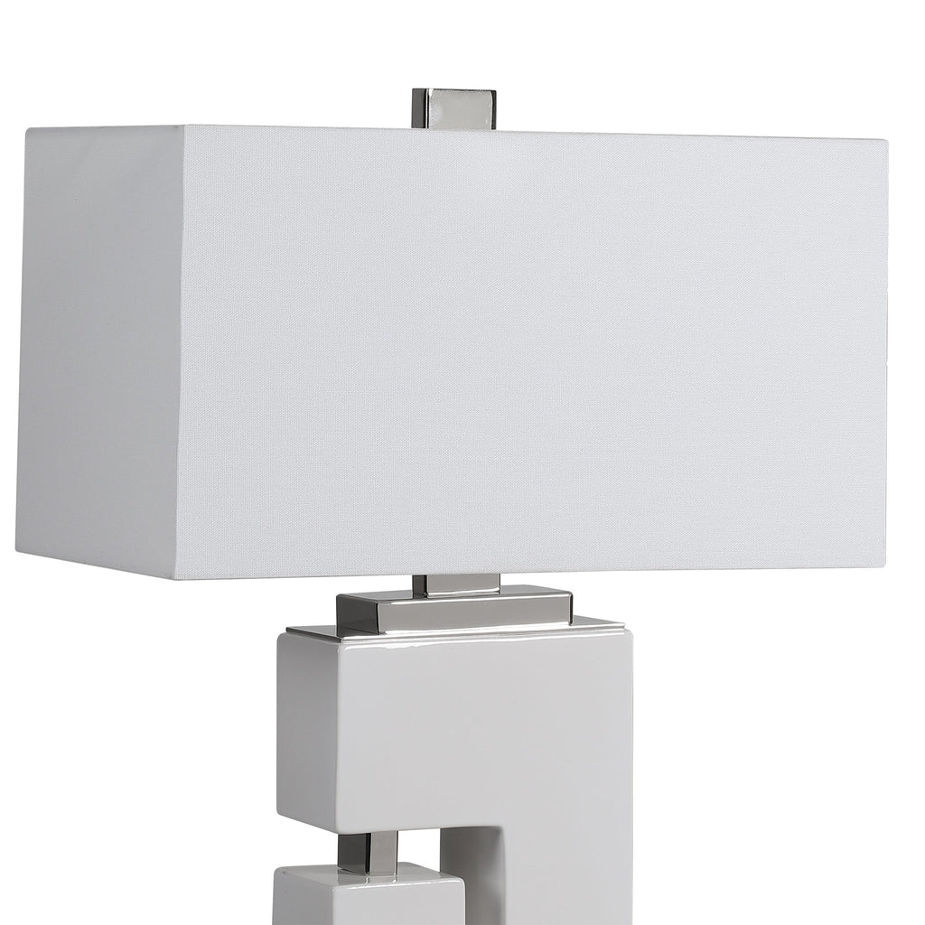 Tetris White Table Lamp