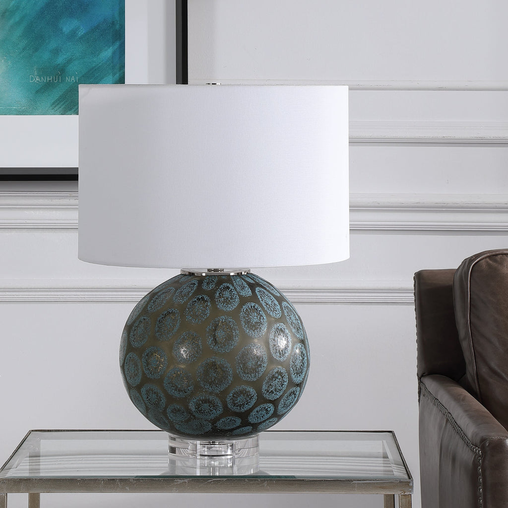 Agate Slice Charcoal Table Lamp