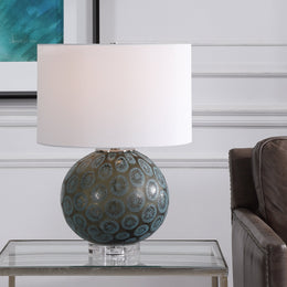 Agate Slice Charcoal Table Lamp