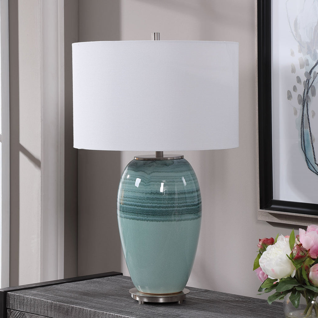 Caicos Teal Table Lamp