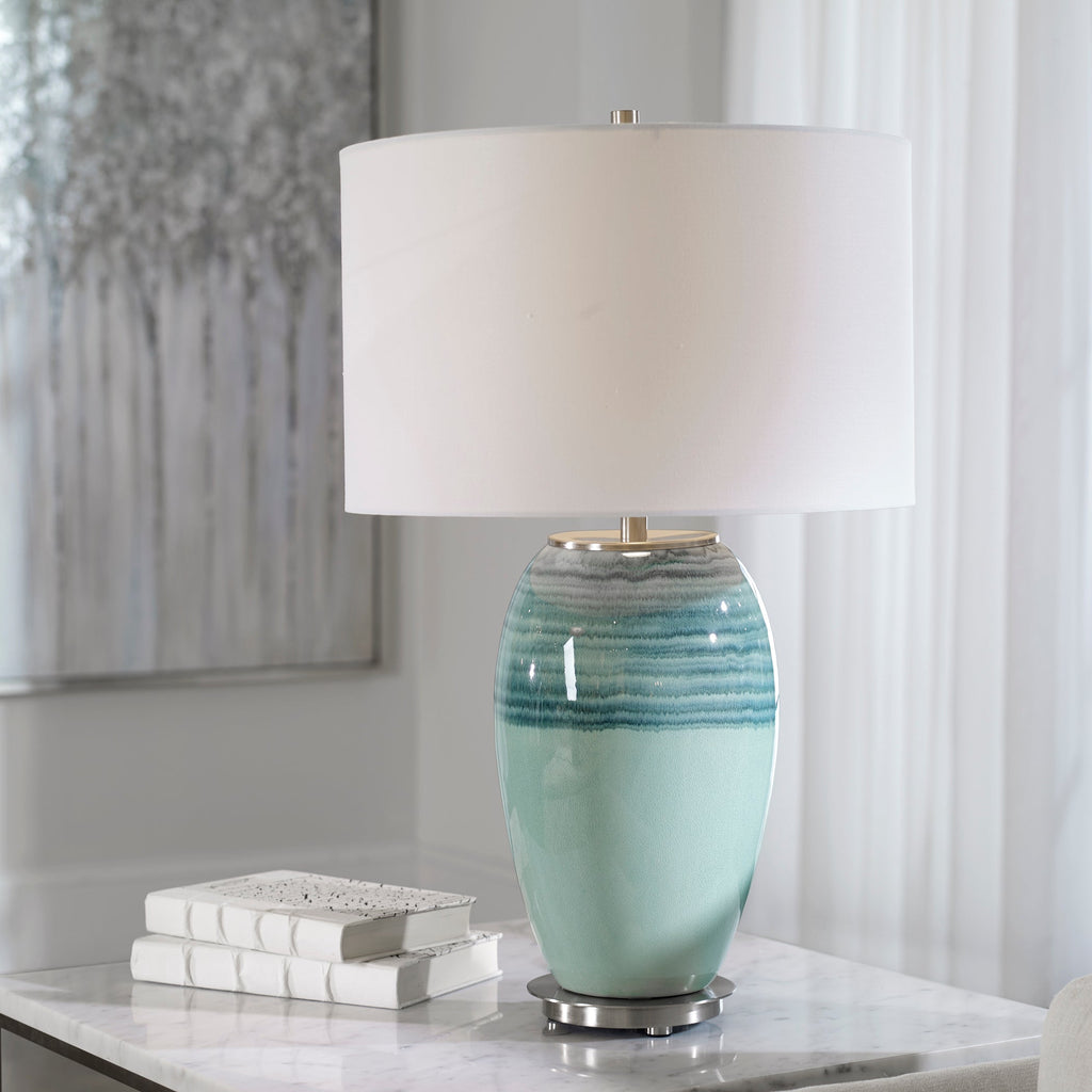 Caicos Teal Table Lamp