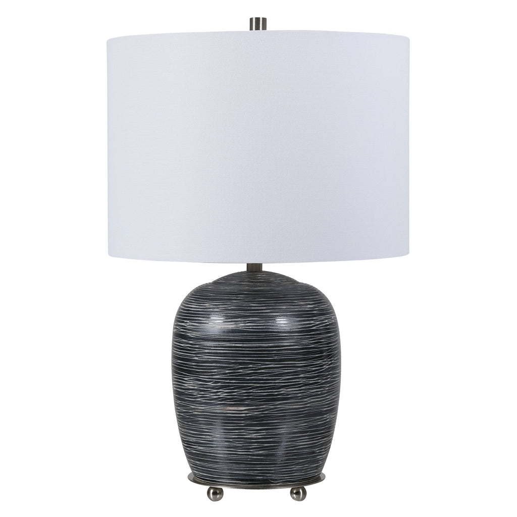 Transpose Satin Black Table Lamp