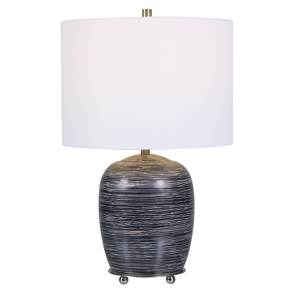 Transpose Satin Black Table Lamp