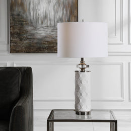 Calia White Table Lamp