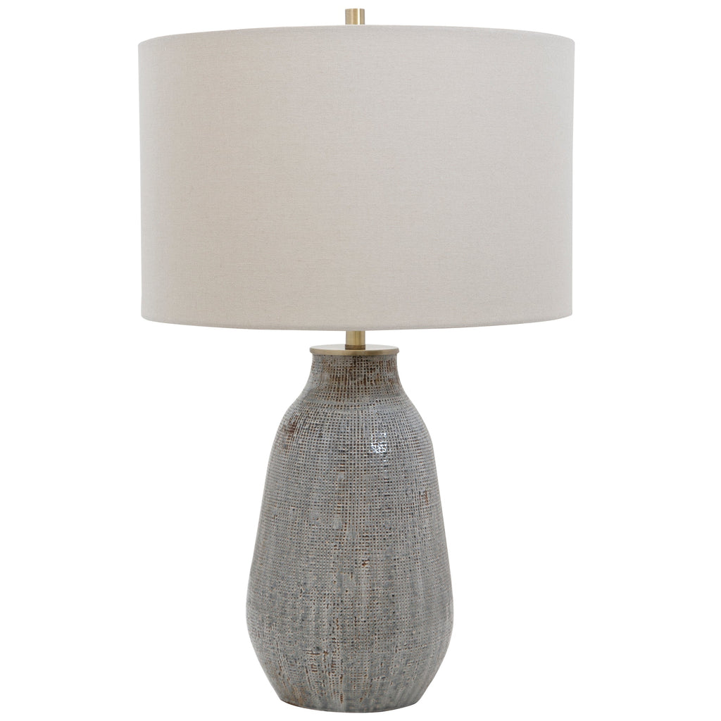 Monacan Gray Textured Table Lamp