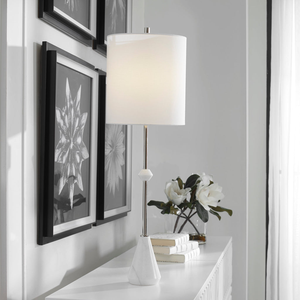 Chantilly Modern White Buffet Lamp